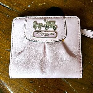 Pink leather coach wallet